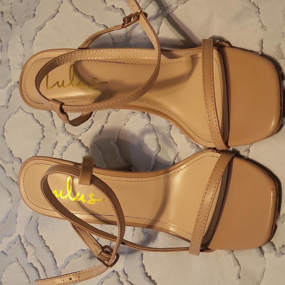 Lulu's Nude Strappy Heels